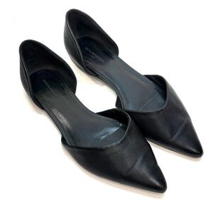 Banana Republic Black Leather D’Orsay Flats | 9